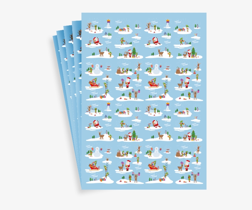 Season's Greetings Wrapping Paper - Cartoon, transparent png