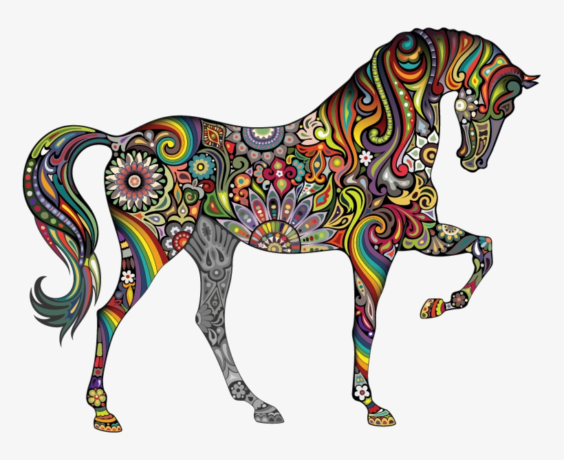 Svg Royalty Free Library Week Of Gratitude My And The - Colorful Horse, transparent png