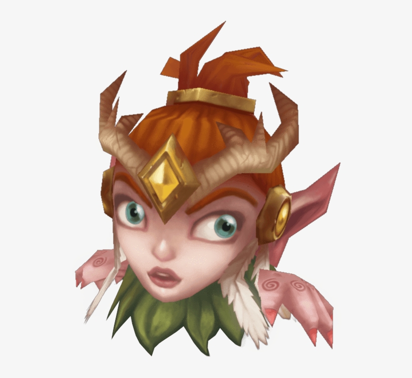 Micro Druid Lara - Texture Low Poly Hand Painted Characters, transparent png