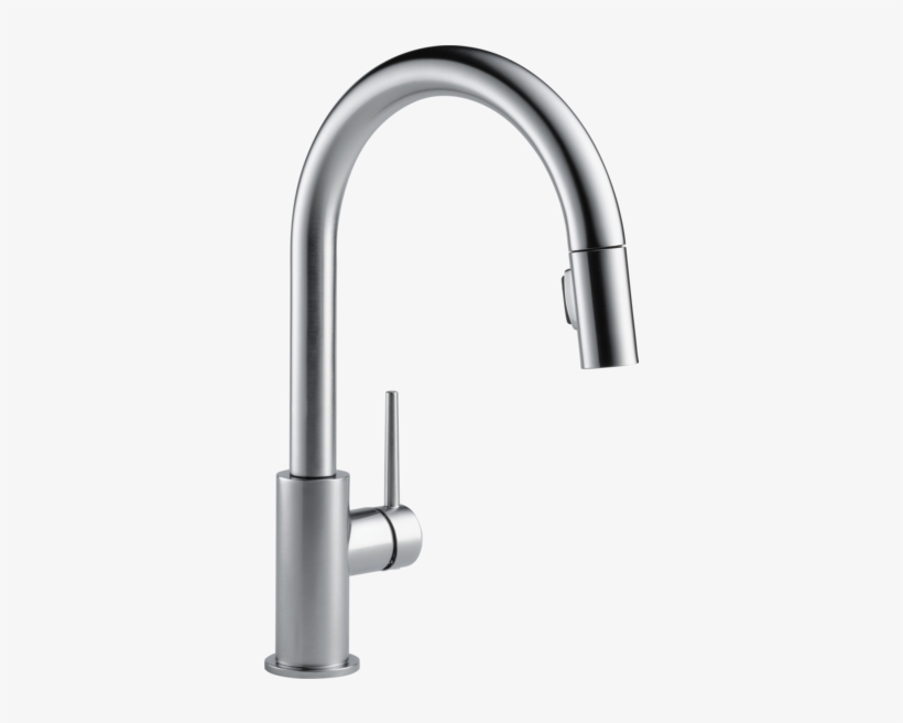 Best Quality - Delta Trinsic Single Handle Pull-down Bar Faucet, Arctic, transparent png