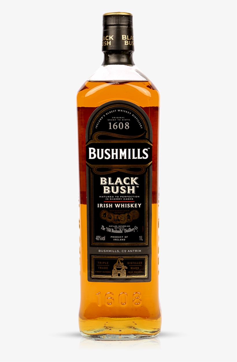 Black Bush 1l - Bushmills Black Bush Blended Whiskey 1 Litre, transparent png