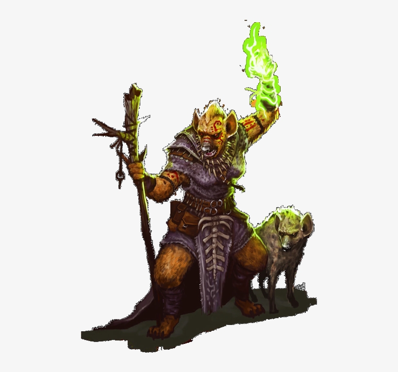 Gnoll Druid Character Portraits, Fantasy Creatures, - D&d Gnoll Druid, transparent png