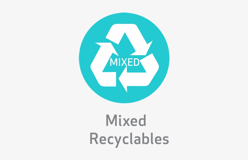 All Of Them All Of These Items Can Go In The Mixed - Recycle Symbol, transparent png