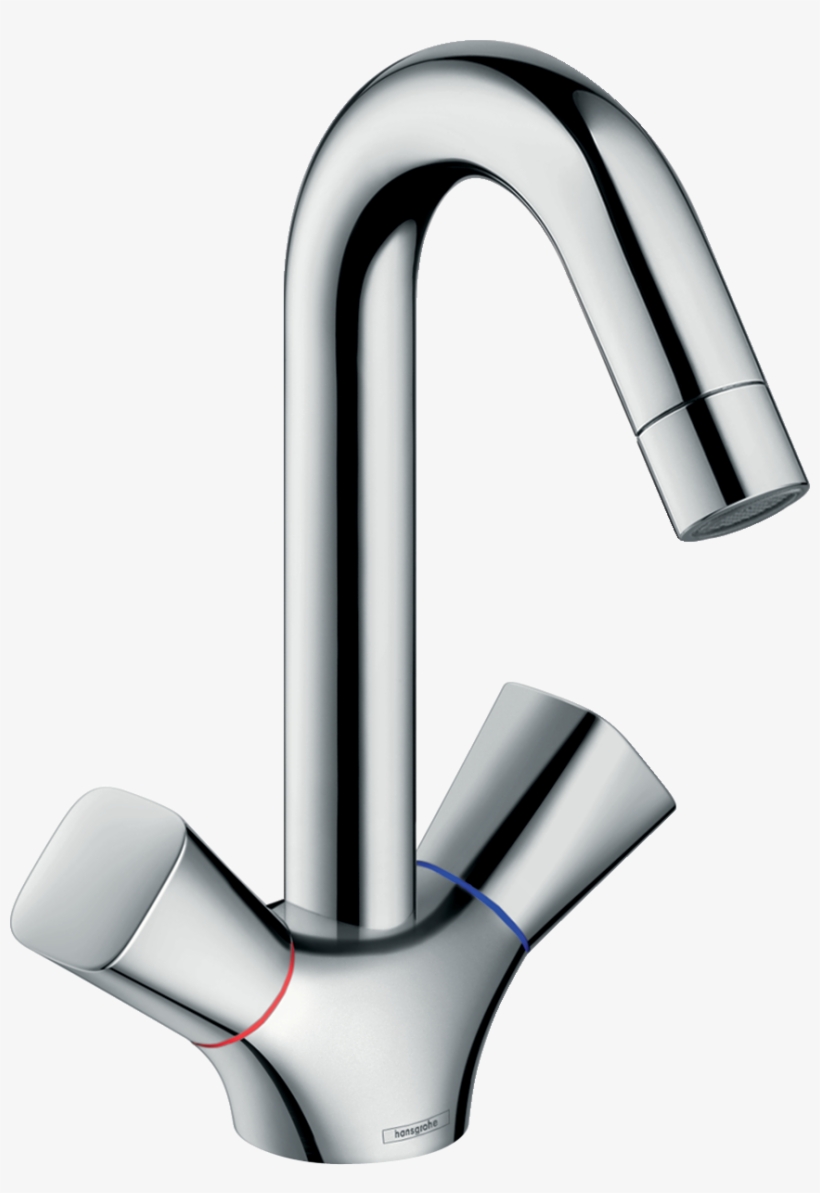 Logis Single Hole Faucet 150 With Swivel Spout And - Hansgrohe Logis Faucet Double Handle With Drain Assembly, transparent png