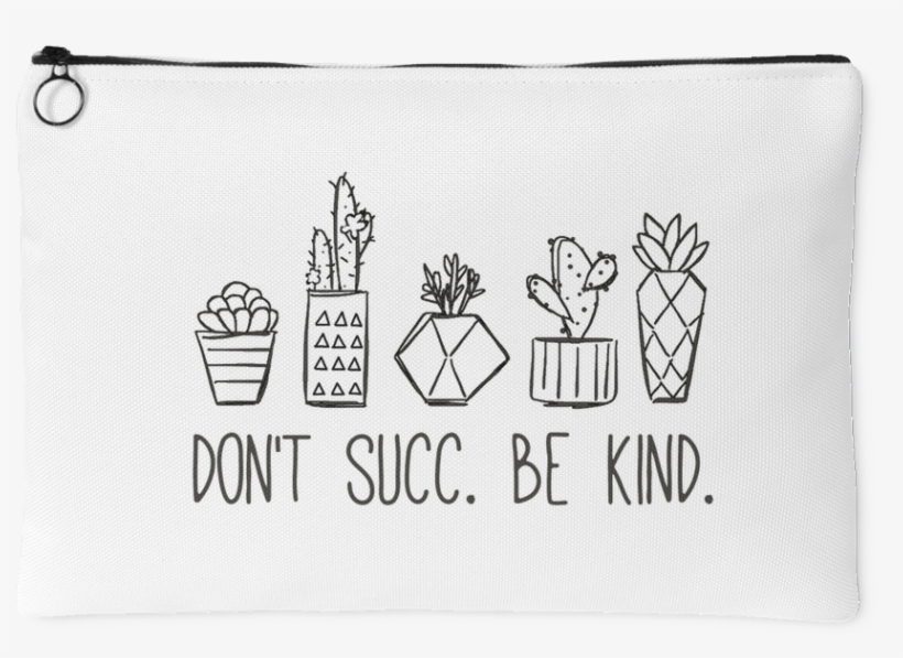 Don't Succ Be Kind Succulents Large Zip Pouch - Coin Purse, transparent png