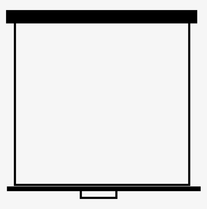 Projection Screens Computer Monitors Computer Icons - Whiteboard Black And White, transparent png