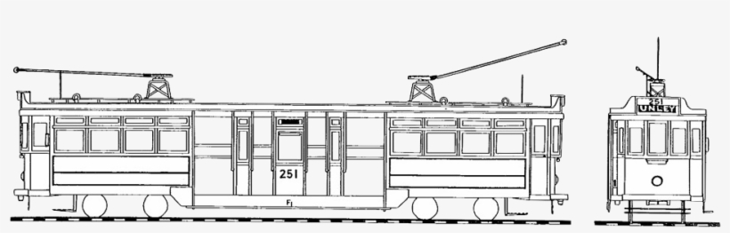 Mtt Adelaide Tram Type F - Technical Drawing, transparent png