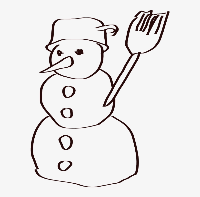 Snowman Sketch Clipart Png, transparent png
