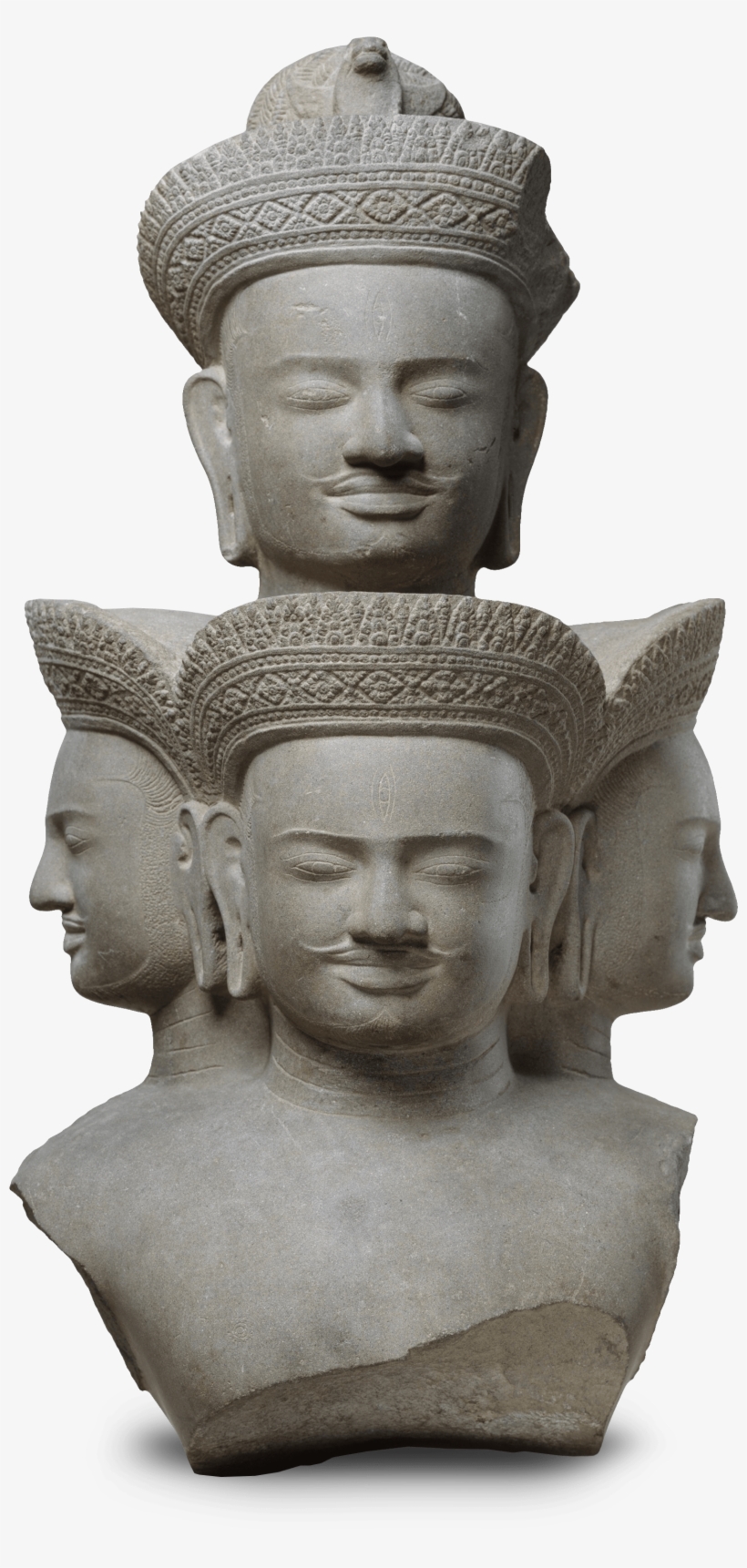 Bust Of Five-headed Shiva, 950 Ce Khmer - Khmer Shiva, transparent png