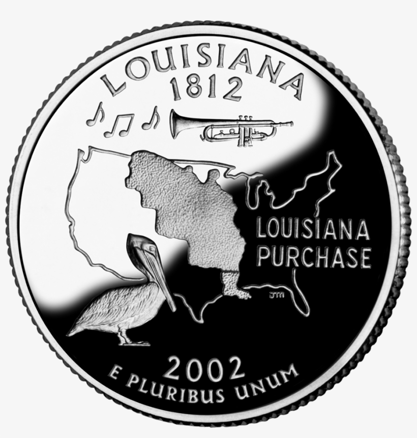 2002 La Proof - Louisiana State Quarter, transparent png