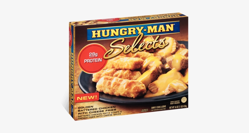 Golden Battered Chicken With Cheese Fries - Hungry Man Fajita Chicken, transparent png