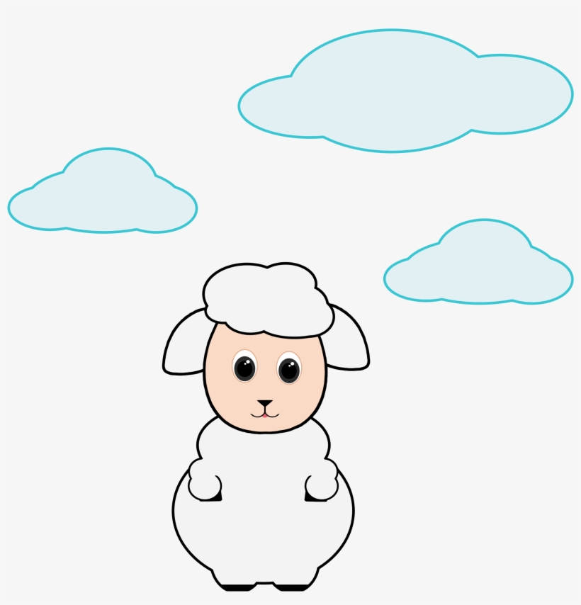 This Free Icons Png Design Of Cute Lamb In The Clouds, transparent png