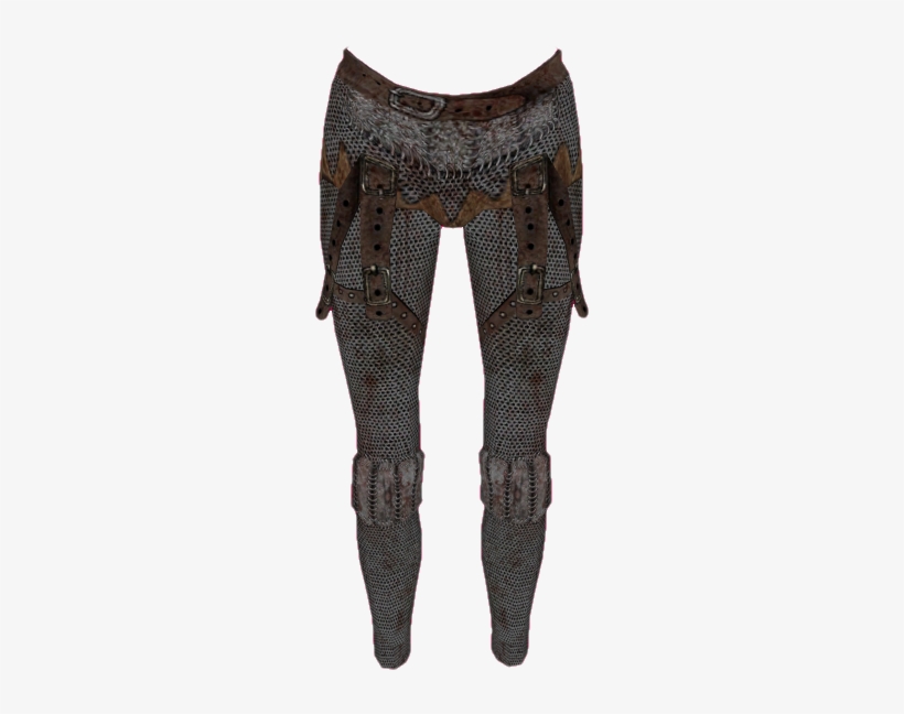 Chainmail Greaves Female - Leggings, transparent png