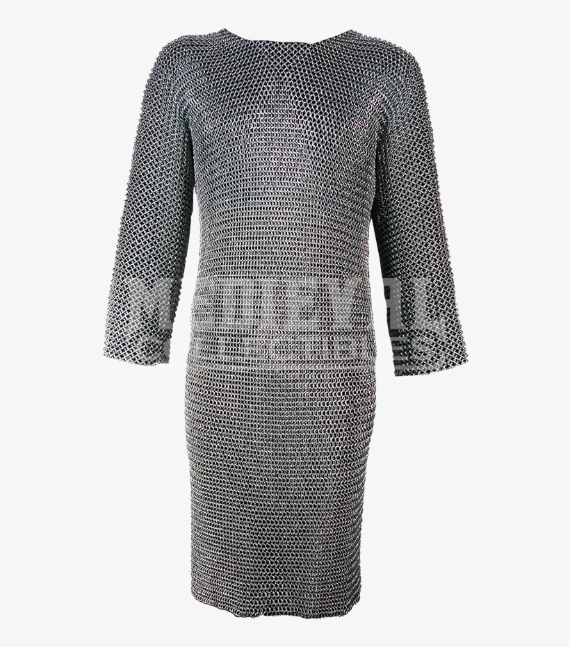 Riveted Long Sleeved Chainmail Hauberk - Mail, transparent png
