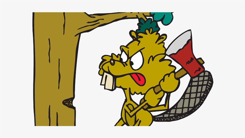 Time To Chop The Family Tree Down Image Royalty Free - Beaver Dam Shower Curtain, transparent png