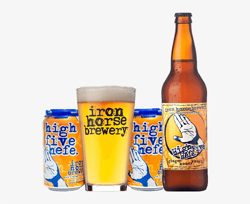 A Wheat Beer With Flavor Before The Fruit - High Five Hefe - Iron Horse Brewery, transparent png