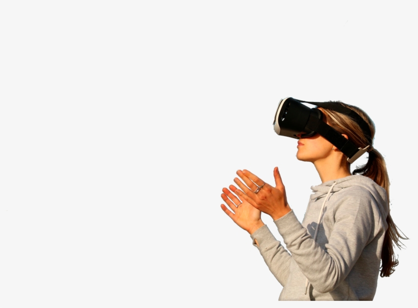 Realidad Virtual Chica, transparent png