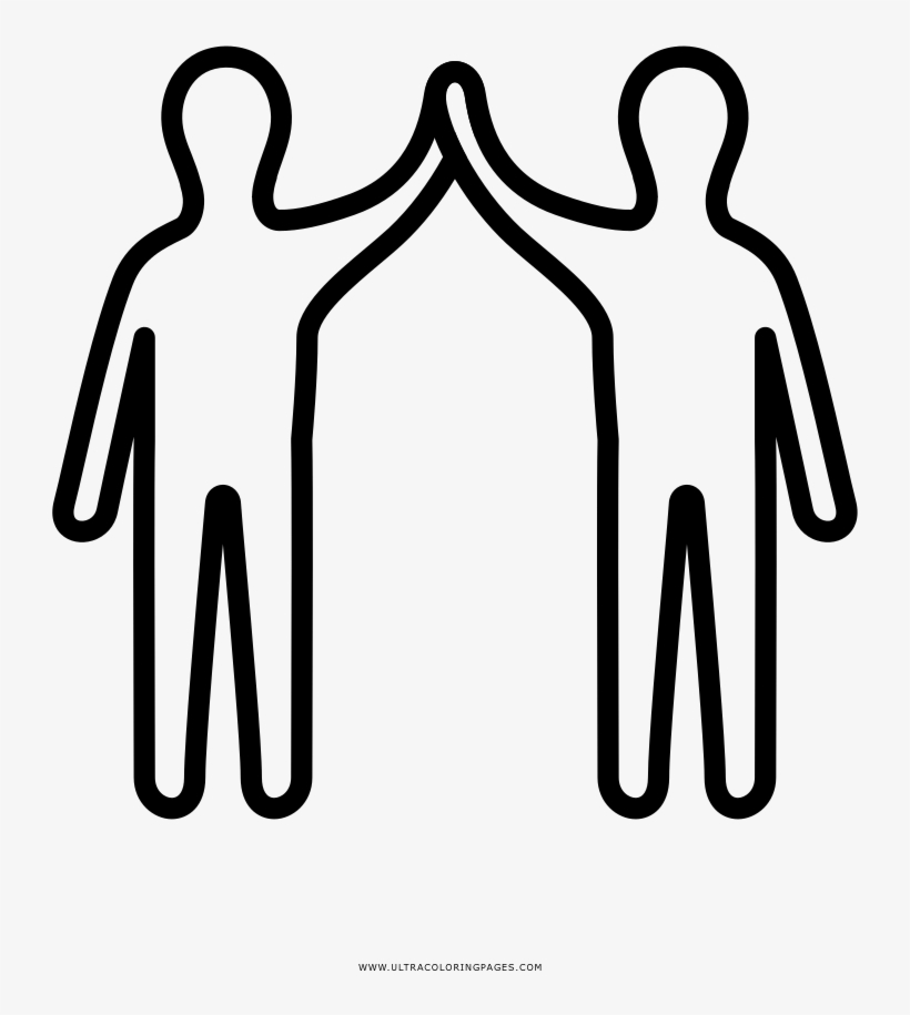 High Five Coloring Page - Drawing, transparent png