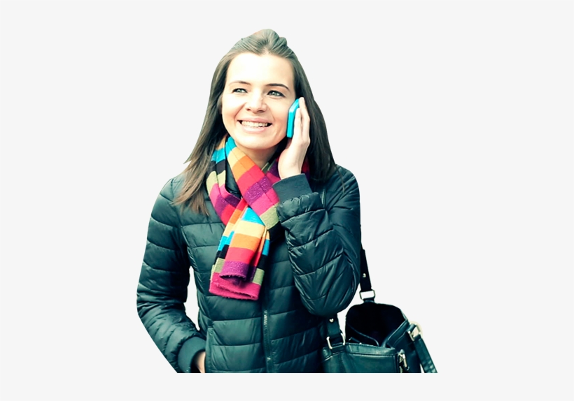 Chica Con Cel - Chica Con Celular Png, transparent png