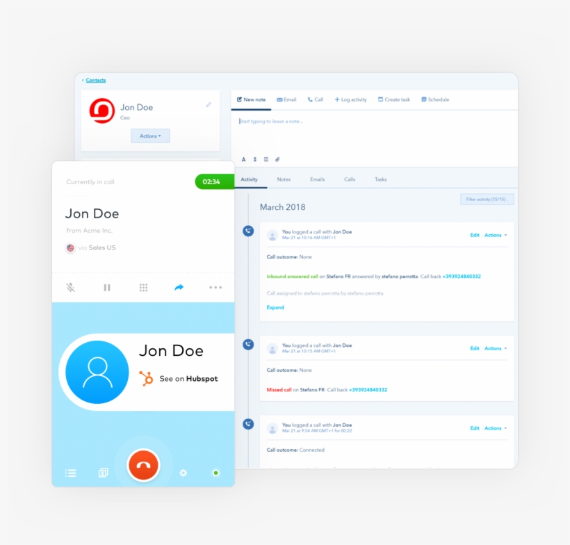 Activity Feed Ans Number Creation On Aircall Call Center - Activity Feed Hubspot, transparent png