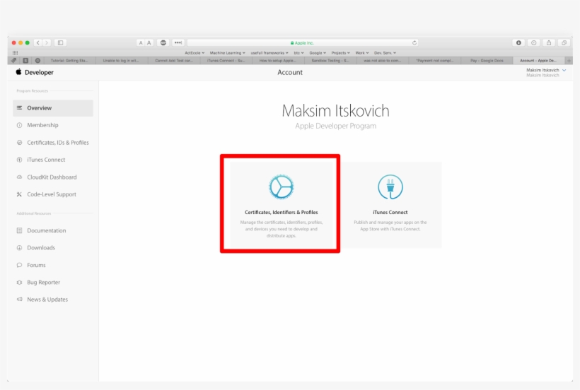 Go To The Identifier Section And Choose App Id - Safari Pdf Viewer, transparent png
