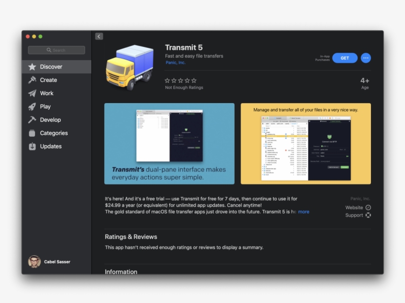 Transmit In The Mac App Store - Macos Mojave, transparent png