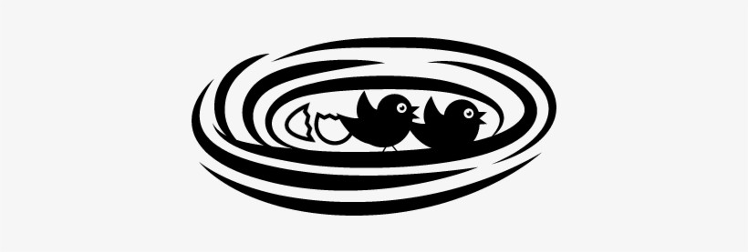 Birds In Nest Vector - Bird Nest, transparent png
