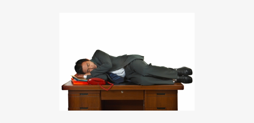 Only Lazy People Work - Man Sleeping On Desk, transparent png