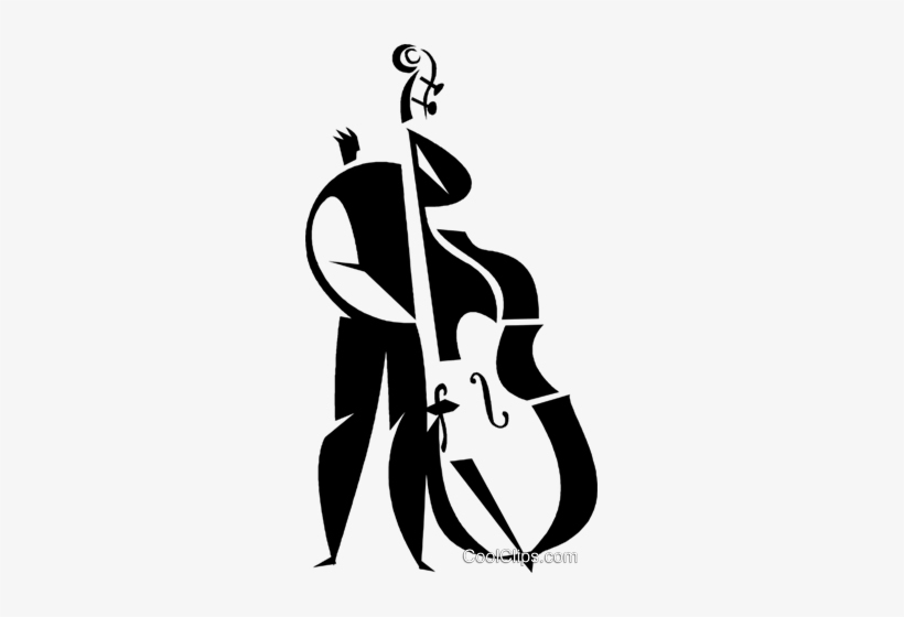 Man Playing A Stand Up Bass Royalty Free Vector Clip - Clip Art Stand Up Bass, transparent png