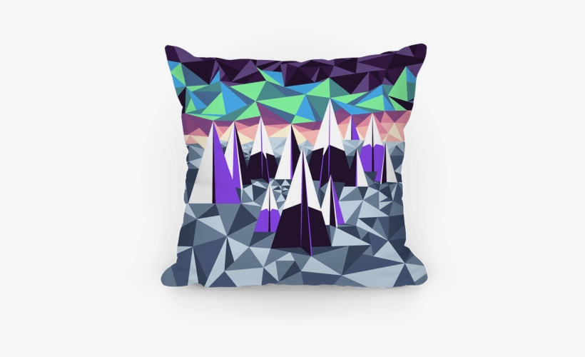 Geometric Winter Mountains And The Northern Lights - Geometric Northern Lights, transparent png