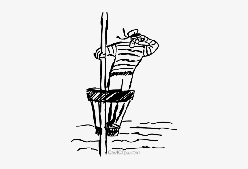 Sailor In The Crows Nest Royalty Free Vector Clip Art - Krähennest Clipart, transparent png