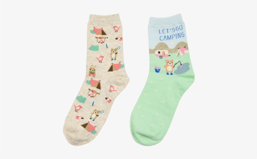 Camping Bear Socks - Sock, transparent png