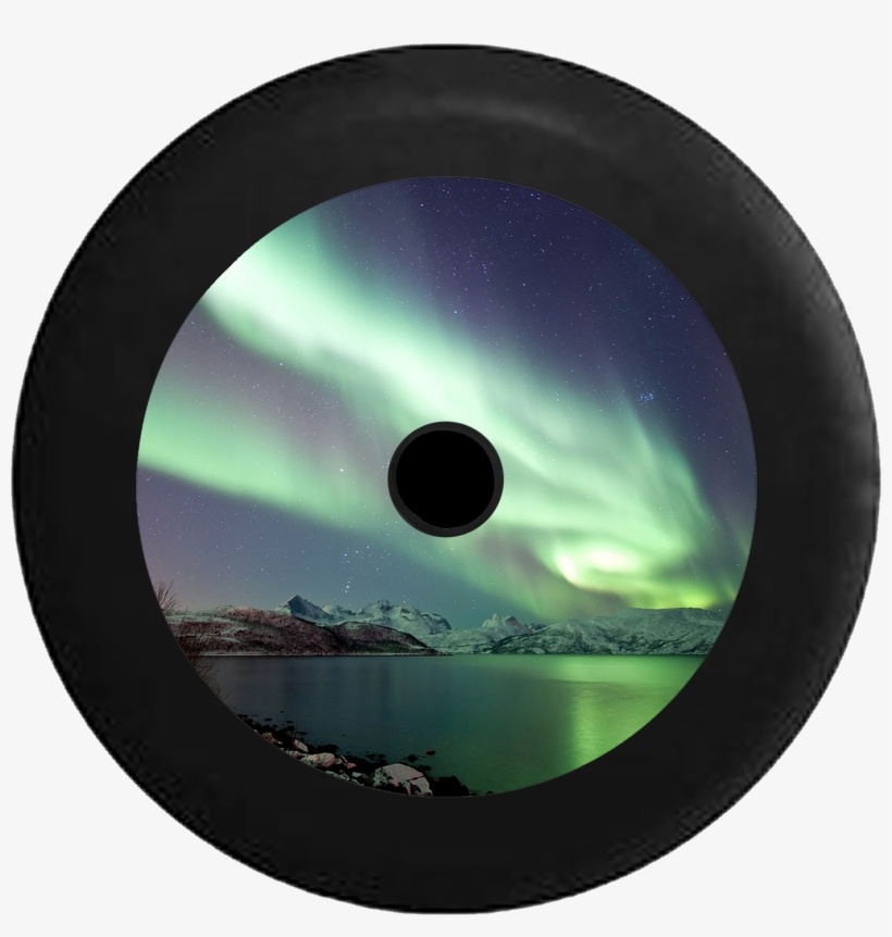 Jeep Wrangler Jl Backup Camera Aurora Borealis Over - Tirecoverpro Full Color Aurora Borealis Over Alaskan, transparent png