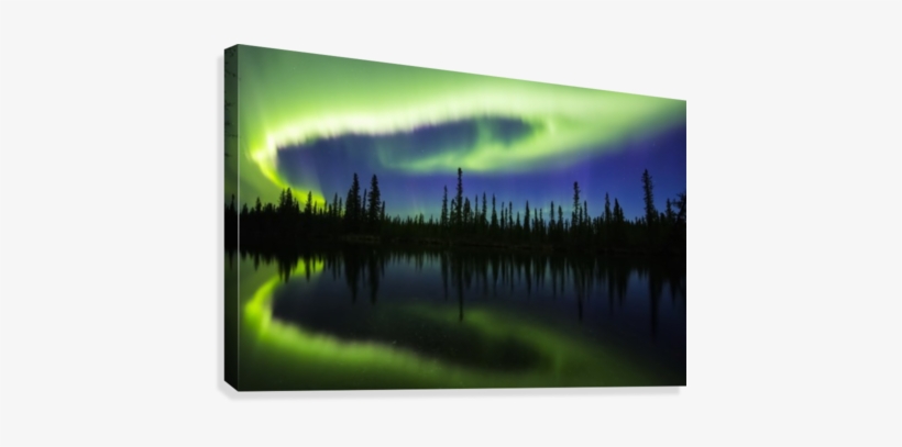 The Aurora Borealis Reflects In The Clearwater River - Aurora Borealis Reflects In The Clearwater River In, transparent png