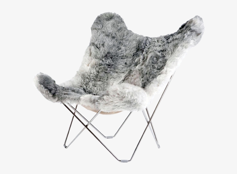 Sheepskin Butterfly Chair, transparent png