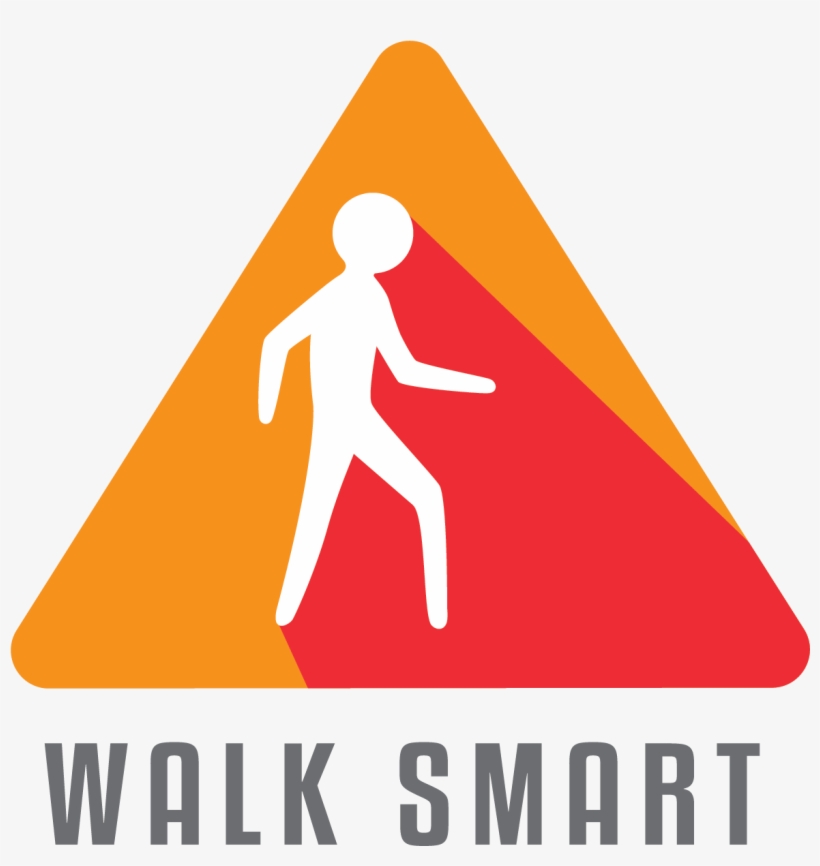 Stay Alert And Don't Walk Distracted - Traffic Sign, transparent png