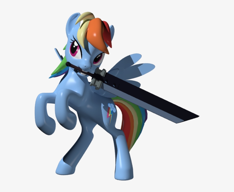 3d, 3d Model, Artist - Rainbow Dash 3d Print, transparent png
