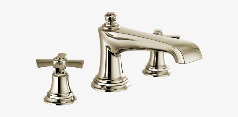 Brizo Rook Roman Tub Faucet With Cross Handles In Polished - Tap, transparent png