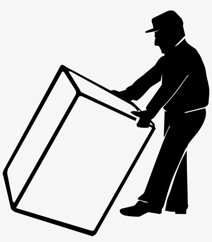 Original Png Clip Art File Worker Moving Crate Svg, transparent png