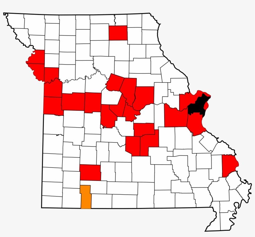 Clip Royalty Free Library File H N By County Wikimedia - Missouri Map Png, transparent png