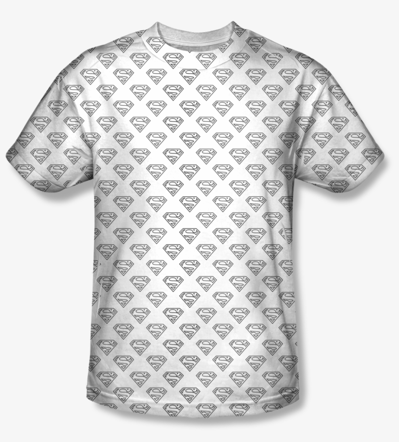 Superman - Shields All Over T-shirt Size M, transparent png