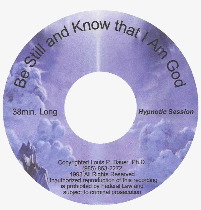 Be Still And Know That I Am God - Compact Disc, transparent png