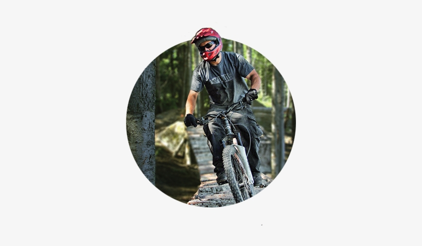 Mountain Biker Rides On Narrow Wooden Plank Path Through - Mt. Hood Skibowl, transparent png
