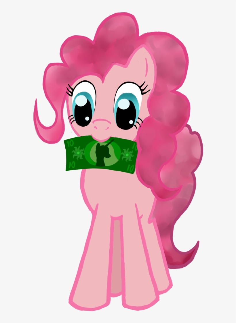 Empyu, Dollar, Money, Mouth Hold, Pinkie Pie, Safe, - Cartoon, transparent png