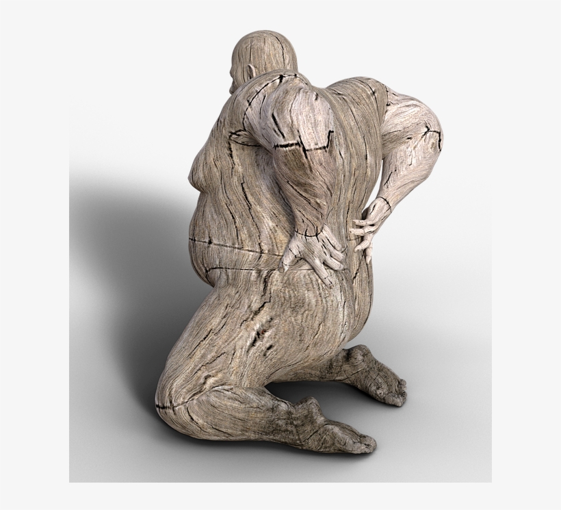 Man, Back Pain, Overweight, Kneeling, Pain, Holzfigur - Back Pain, transparent png