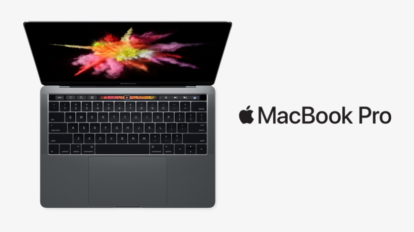 Macbook Pro With Touch Bar - Apple Macbook 13" Touch Bar Mpxx2ks/a - Grå, transparent png
