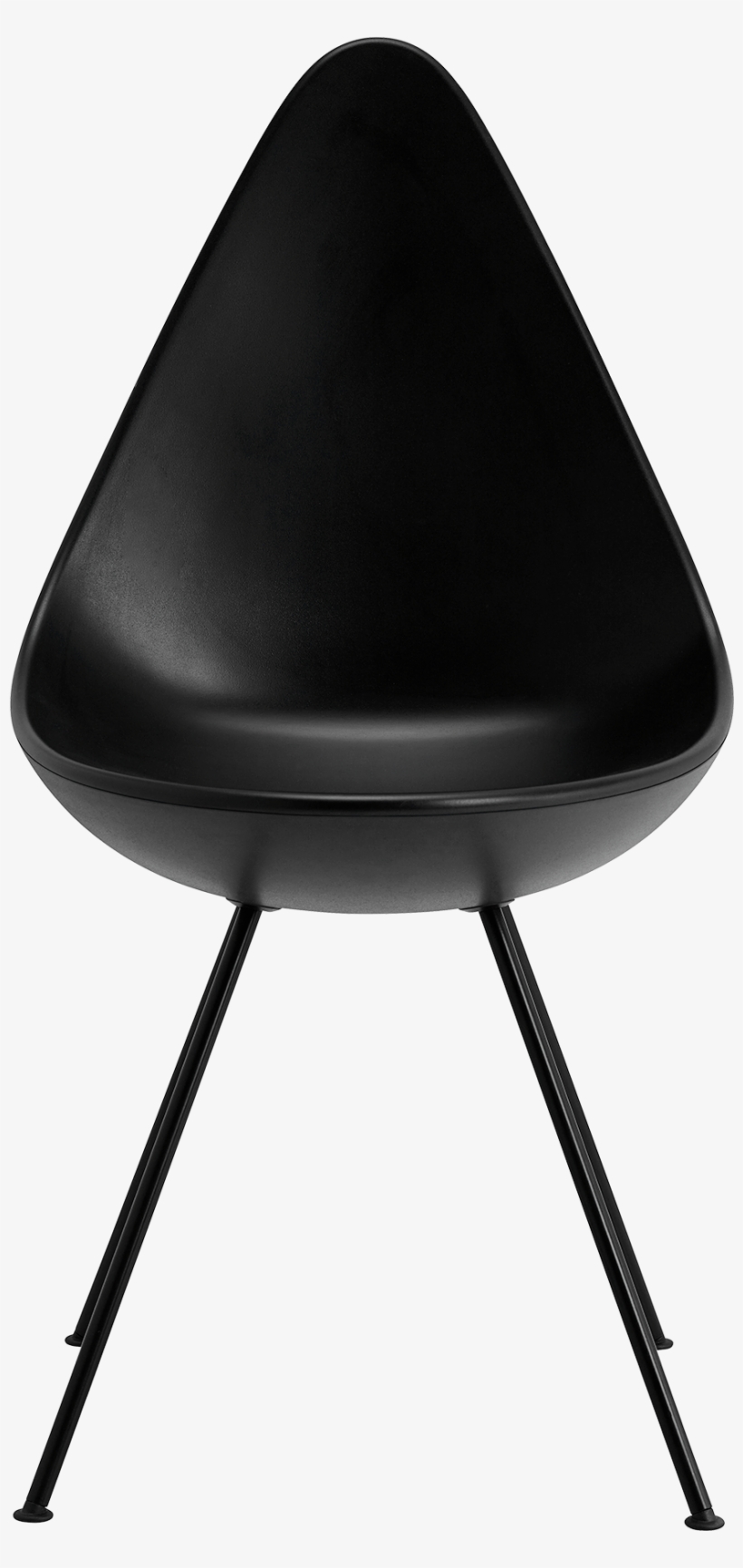 Drop™ - Fritz Hansen Drop Black Leather, transparent png
