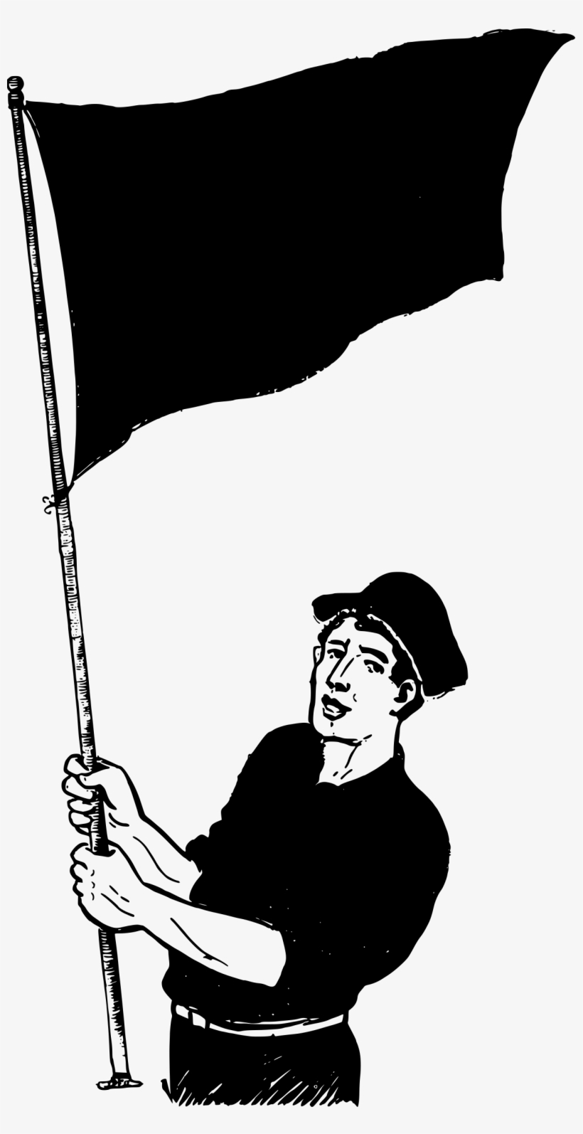 This Free Icons Png Design Of Man With Black Flag, transparent png