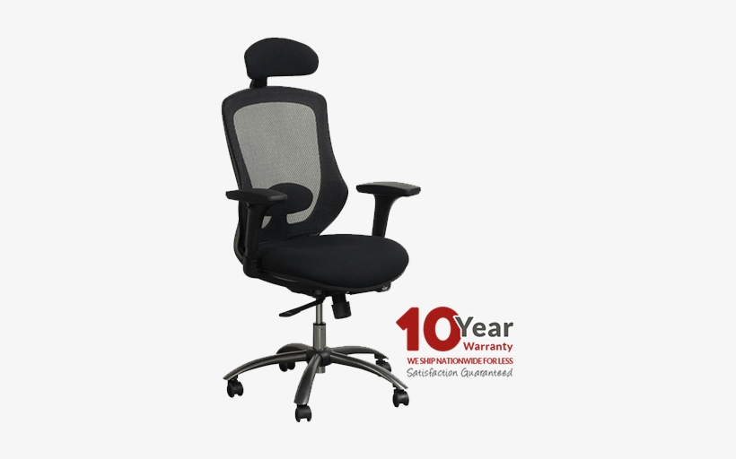 View Product - Back Mesh Chair With Headrest, transparent png