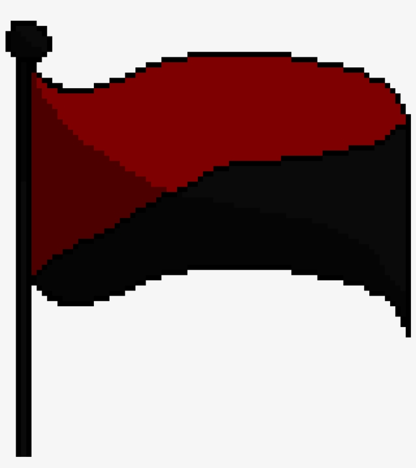 Red And Black Flag - Flag, transparent png